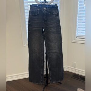 Zara Black-grey wide leg Jeans